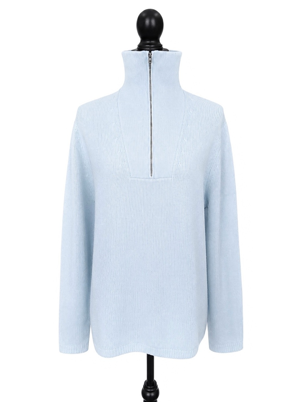 Vince Men’s 100% Cashmere Quarter Zip Mock Neck Sweater